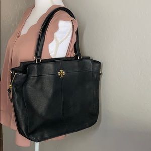 Tory Burch Ivy Side-ZIP Leather Tote
